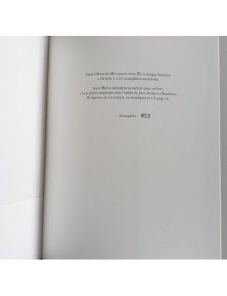 LIVRE MIRO GRAVEUR (4 volumes) Collection complète des quatre volumes du Catalogue de l'Oeuvre gravé de Joan Miró