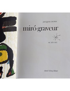 LIVRE MIRO GRAVEUR (4 volumes) Collection complète des quatre volumes du Catalogue de l'Oeuvre gravé de Joan Miró