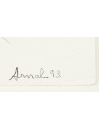 Composition abstraite. 1993. Technique mixte. Acrylique et aérosol sur papier de François Arnal