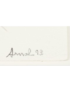 Composition abstraite. 1993. Technique mixte. Acrylique et aérosol sur papier de François Arnal