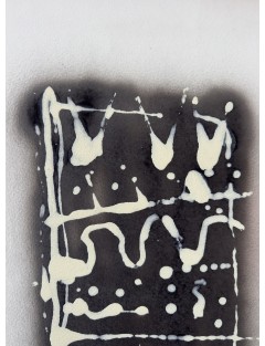 Composition abstraite. 1993. Technique mixte. Acrylique et aérosol sur papier de François Arnal