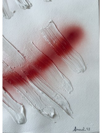 Composition abstraite. 1993. Technique mixte. Acrylique et aérosol sur papier de François Arnal