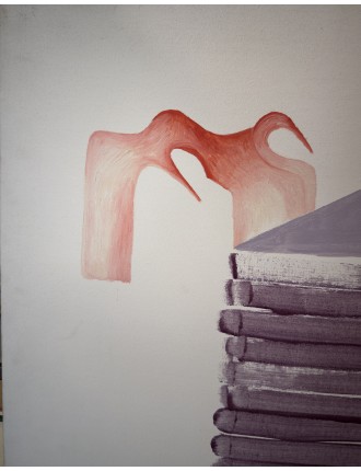 La Table Mauve. 1979. Huile sur toile. Signée et datée en bas à droite de François Arnal