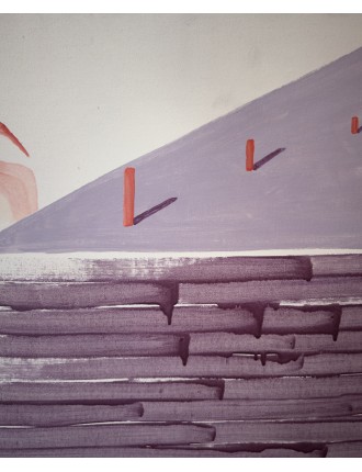 La Table Mauve. 1979. Huile sur toile. Signée et datée en bas à droite de François Arnal