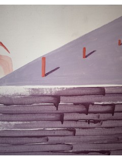 La Table Mauve. 1979. Huile sur toile. Signée et datée en bas à droite de François Arnal