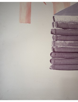 La Table Mauve. 1979. Huile sur toile. Signée et datée en bas à droite de François Arnal