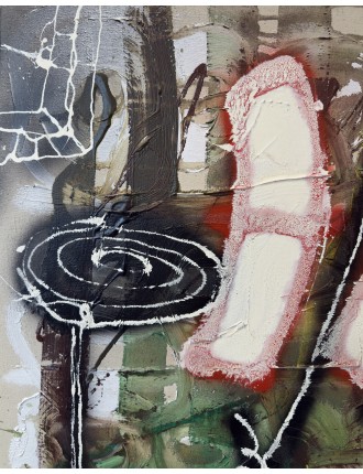 Le Jardin aux Fleurs Carnivores. Série des Rencontres. 1992. Huile sur toile. Signée et datée de François Arnal