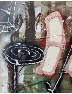 Le Jardin aux Fleurs Carnivores. Série des Rencontres. 1992. Huile sur toile. Signée et datée de François Arnal