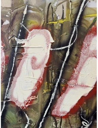 Le Jardin aux Fleurs Carnivores. Série des Rencontres. 1992. Huile sur toile. Signée et datée de François Arnal