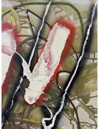 Le Jardin aux Fleurs Carnivores. Série des Rencontres. 1992. Huile sur toile. Signée et datée de François Arnal