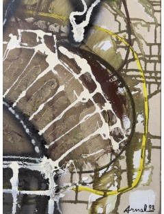 Le Jardin aux Fleurs Carnivores. Série des Rencontres. 1992. Huile sur toile. Signée et datée de François Arnal