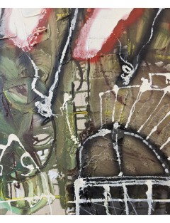 Le Jardin aux Fleurs Carnivores. Série des Rencontres. 1992. Huile sur toile. Signée et datée de François Arnal