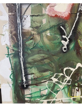 Le Jardin aux Fleurs Carnivores. Série des Rencontres. 1992. Huile sur toile. Signée et datée de François Arnal