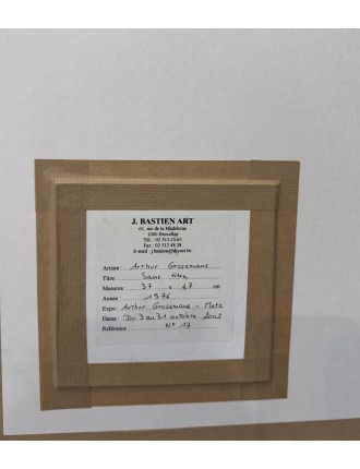 Composition abstraite. 1976. Technique mixte sur papier de Arthur Grosemans