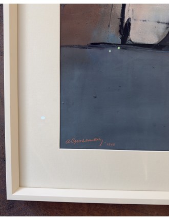 Composition abstraite. 1976. Technique mixte sur papier de Arthur Grosemans