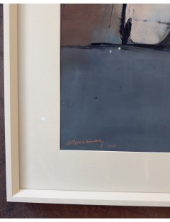 Composition abstraite. 1976. Technique mixte sur papier de Arthur Grosemans