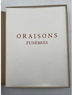Livre Coffret de André MALRAUX & Eduardo ARROYO. Oraisons funèbres. Paris, Éditions Michèle Trinckvel, 1984.