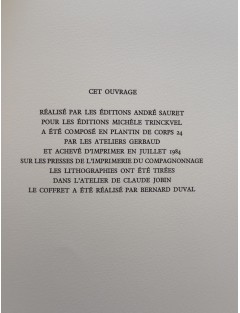 Livre Coffret de André MALRAUX & Eduardo ARROYO. Oraisons funèbres. Paris, Éditions Michèle Trinckvel, 1984.