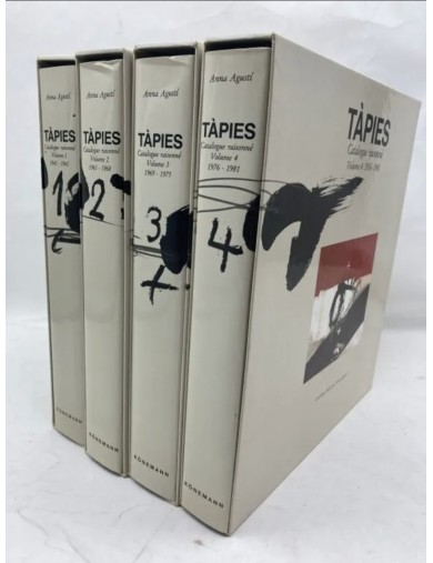 Livre TÀPIES par Anna AGUSTI - Catalogue raisonné en 4 volumes. Edition Könemann, Cologne 1999.