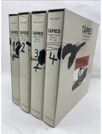 Livre TÀPIES par Anna AGUSTI - Catalogue raisonné en 4 volumes. Edition Könemann, Cologne 1999.