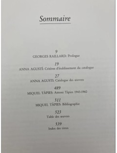 Livre TÀPIES par Anna AGUSTI - Catalogue raisonné en 4 volumes. Edition Könemann, Cologne 1999.
