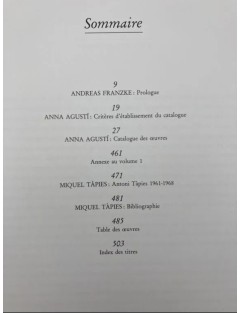 Livre TÀPIES par Anna AGUSTI - Catalogue raisonné en 4 volumes. Edition Könemann, Cologne 1999.