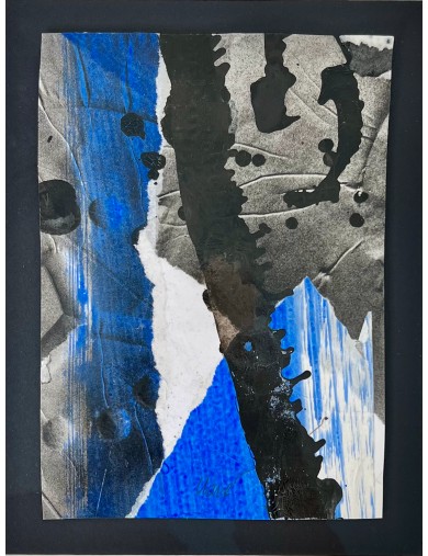 Composition en bleu Technique mixte de Antoni Clave