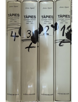 Livre TÀPIES par Anna AGUSTI - Catalogue raisonné en 4 volumes. Edition Könemann, Cologne 1999.