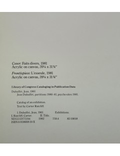 Livre Catalogue Jean DUBUFFET. Partitions 1980-81 - Psycho-sites 1981. New-York, The Pace gallery, 1983.