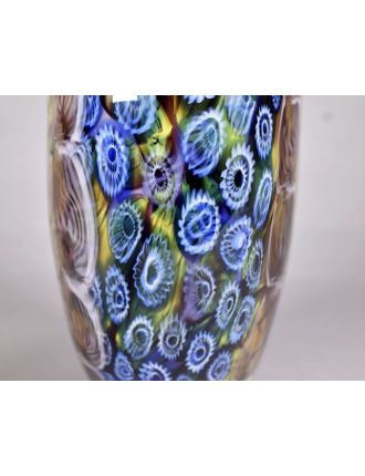 Vase - Murano - Vase ovoïde en verre à décor en polychromie de murines. H :