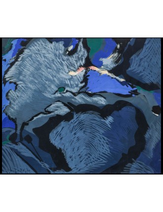 Gouache sur papier de Maurice Wyckaert