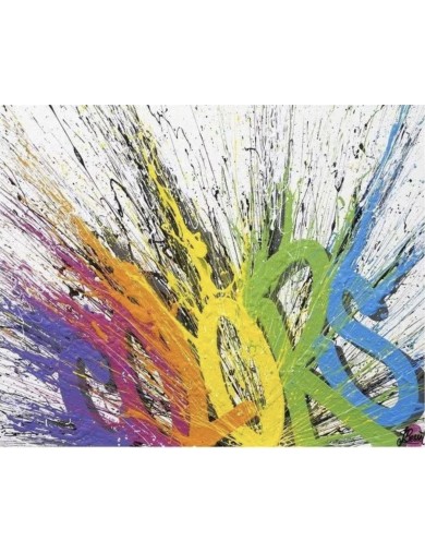 Colors White. 2016. Acrylique sur carton. Signée de Jérémy Besset