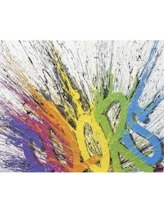 Colors White. 2016. Acrylique sur carton. Signée de Jérémy Besset