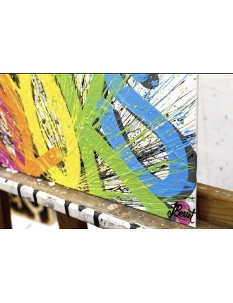 Colors White. 2016. Acrylique sur carton. Signée de Jérémy Besset