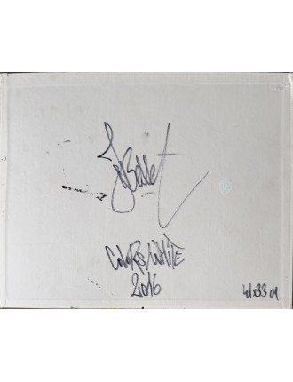 Colors White. 2016. Acrylique sur carton. Signée de Jérémy Besset