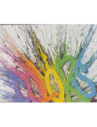 Colors White. 2016. Acrylique sur carton. Signée de Jérémy Besset