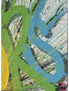 Colors White. 2016. Acrylique sur carton. Signée de Jérémy Besset