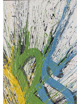 Colors White. 2016. Acrylique sur carton. Signée de Jérémy Besset