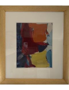 Composition abstraite. Huile sur toile. 1964. Signée en bas à droite de Michel Carrade