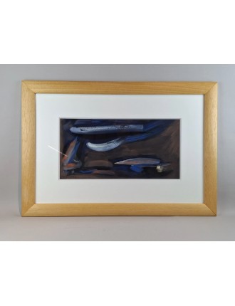 Composition abstraite. Gouache sur papier. Signée et datée 61 de James Pichette