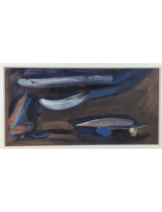 Composition abstraite. Gouache sur papier. Signée et datée 61 de James Pichette