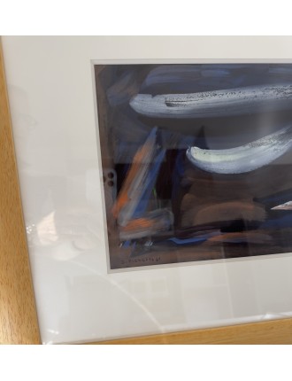 Composition abstraite. Gouache sur papier. Signée et datée 61 de James Pichette