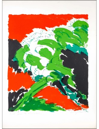 Lithographie couleur Verdure de Maurice Wyckaert