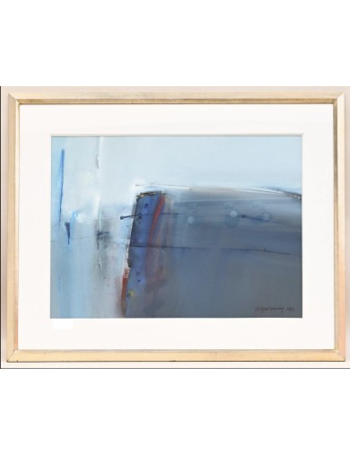 "Douceur du matin". Gouache sur papier. Signée et datée 1993 de Arthur Grosemans