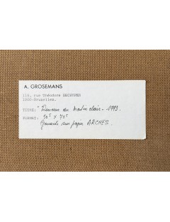 "Douceur du matin". Gouache sur papier. Signée et datée 1993 de Arthur Grosemans