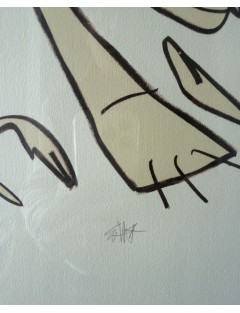 Lithographie Le printemps. 1996. Signée au crayon par l'artiste et numérotée 42/150 de Antonio Saura