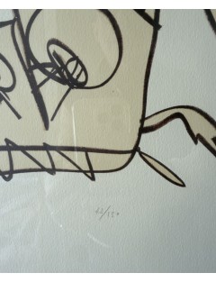Lithographie Le printemps. 1996. Signée au crayon par l'artiste et numérotée 42/150 de Antonio Saura