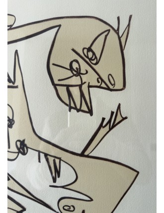 Lithographie Le printemps. 1996. Signée au crayon par l'artiste et numérotée 42/150 de Antonio Saura