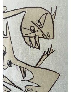Lithographie Le printemps. 1996. Signée au crayon par l'artiste et numérotée 42/150 de Antonio Saura