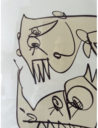 Lithographie Le printemps. 1996. Signée au crayon par l'artiste et numérotée 42/150 de Antonio Saura